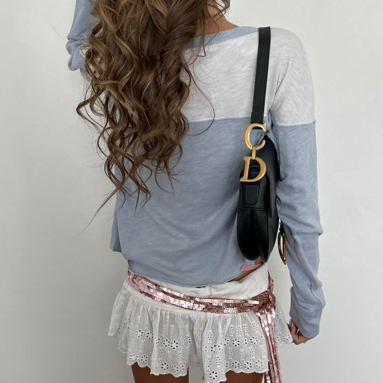 Vintage Abercrombie and Fitch baby blue jersey top