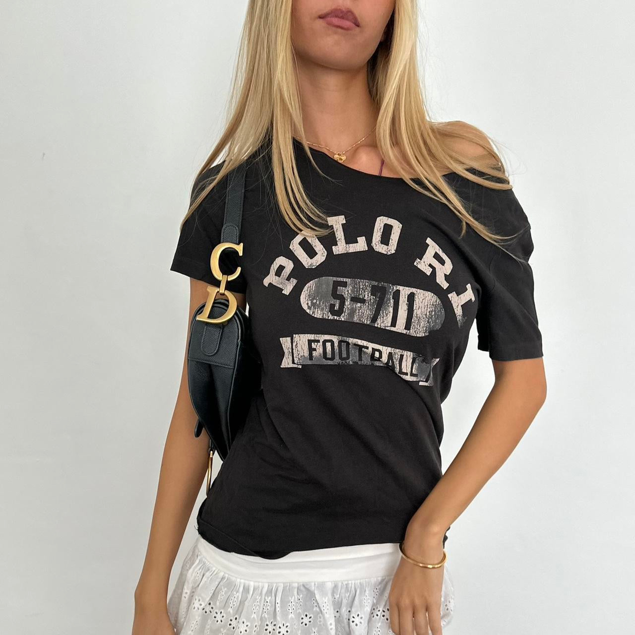 Vintage 2000’s Polo Ralph Lauren black off the shoulder tee