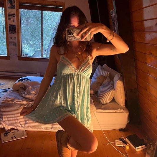 Vintage 90’s Victoria’s Secret blue polka dot dress