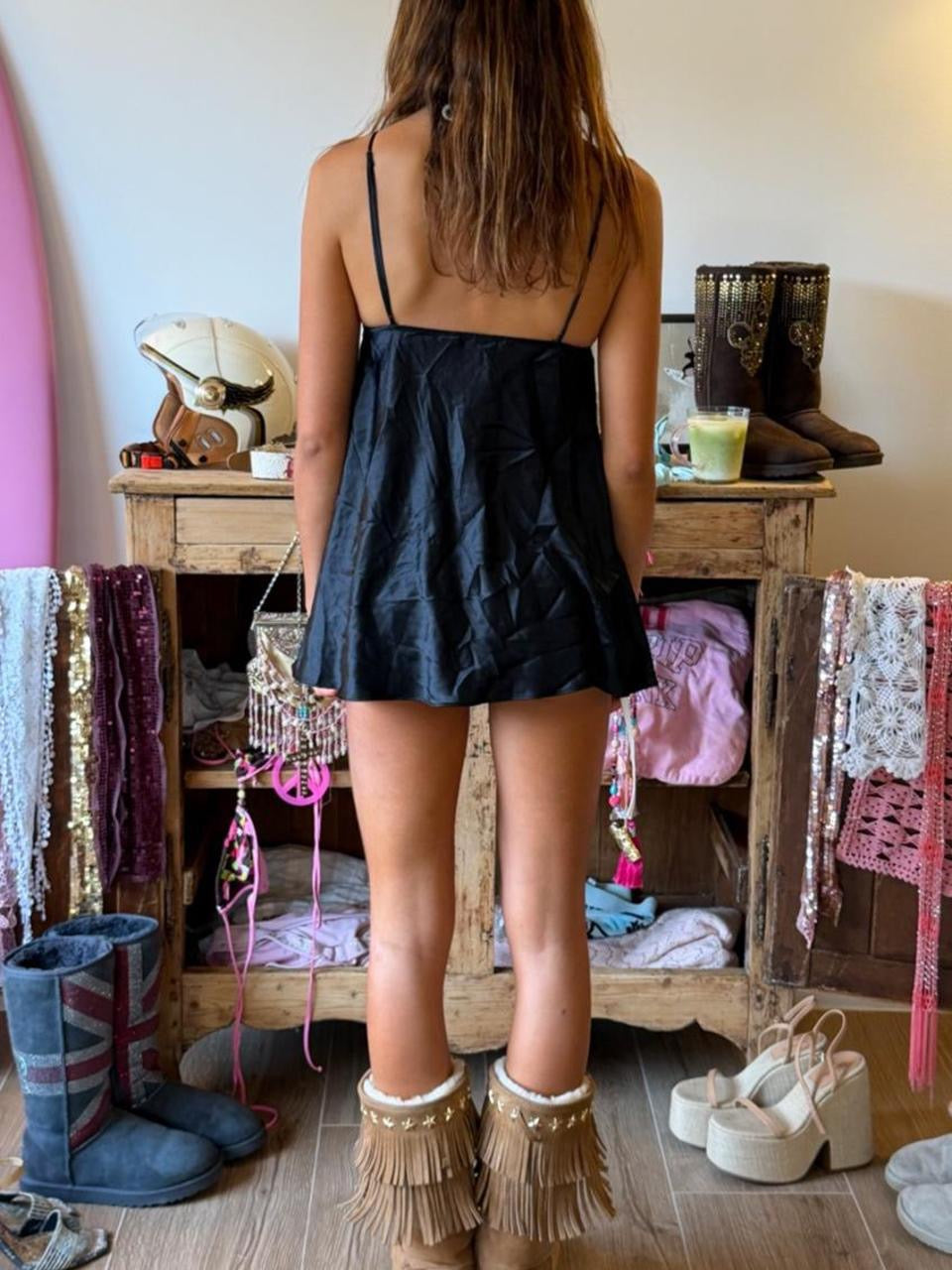 Vintage 00’s black babydoll Victoria’s Secret top