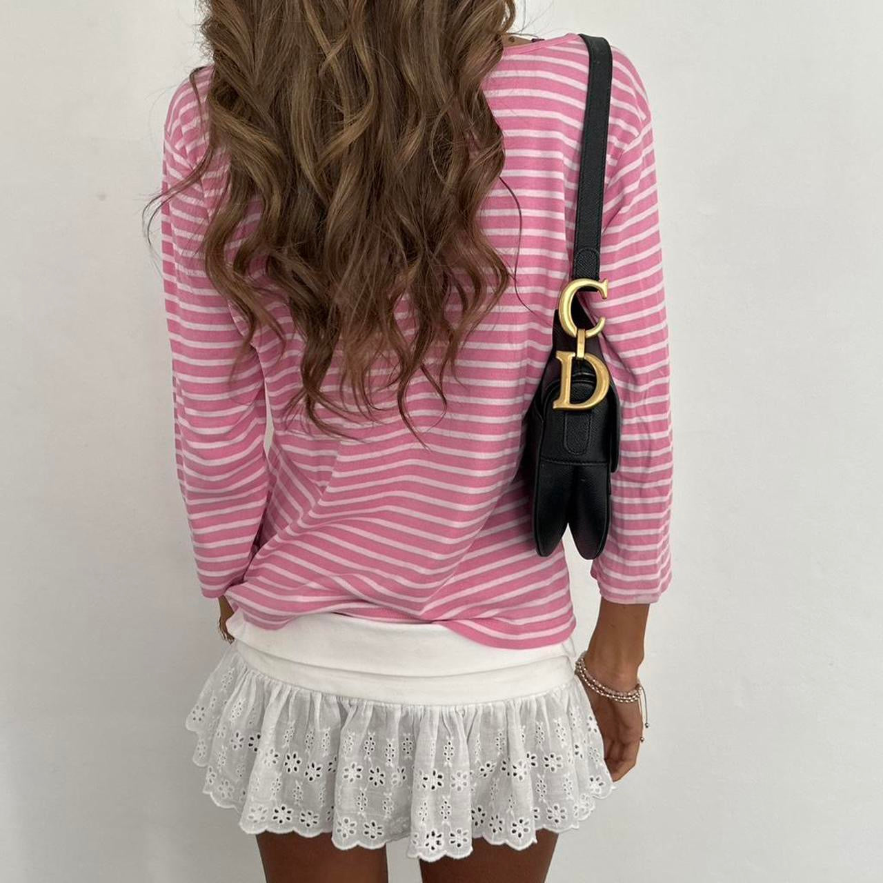 Vintage pink stripe top