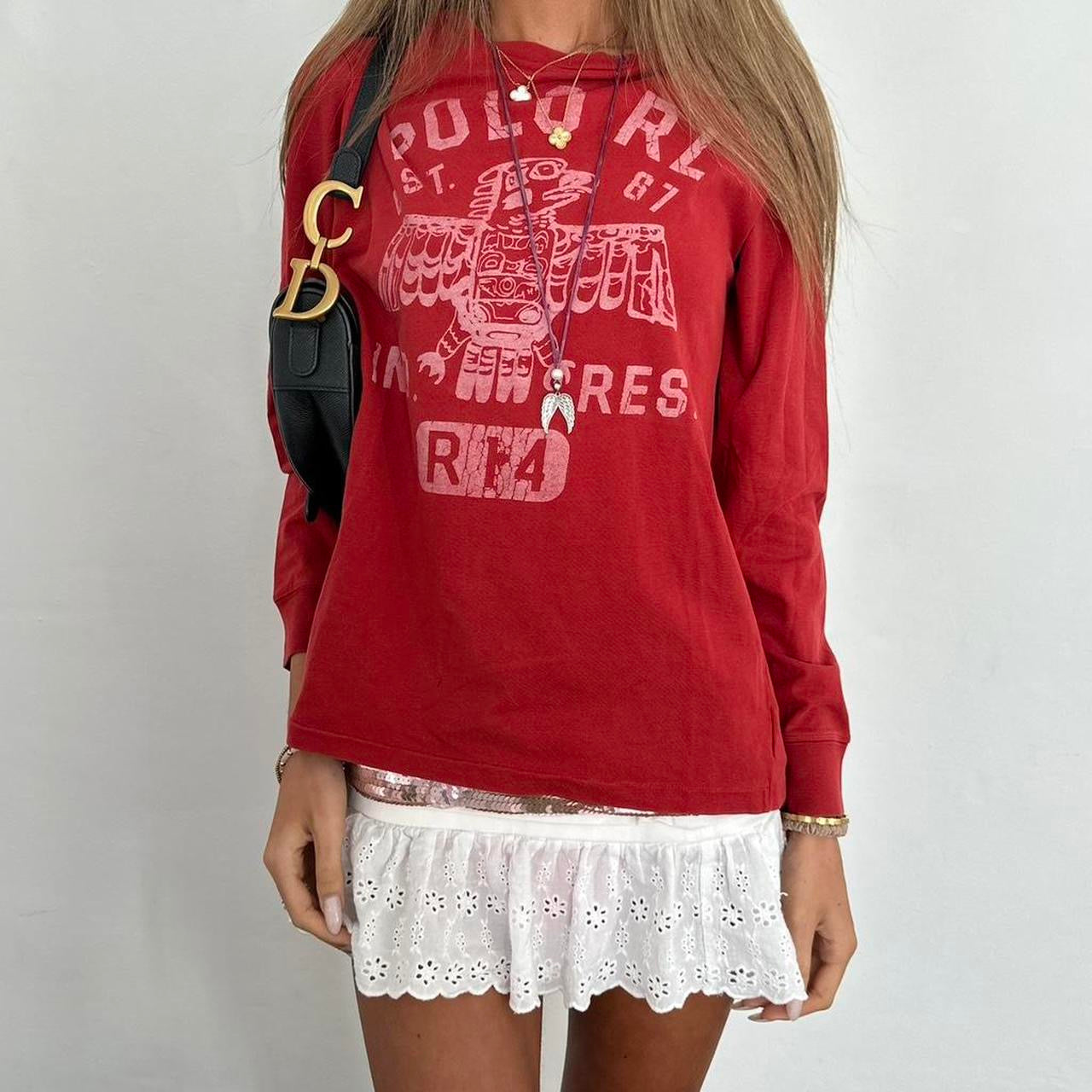 Vintage Ralph Lauren red long sleeve top