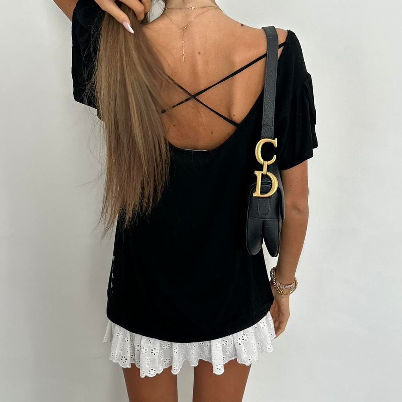 Vintage 2000’s black star graphic top