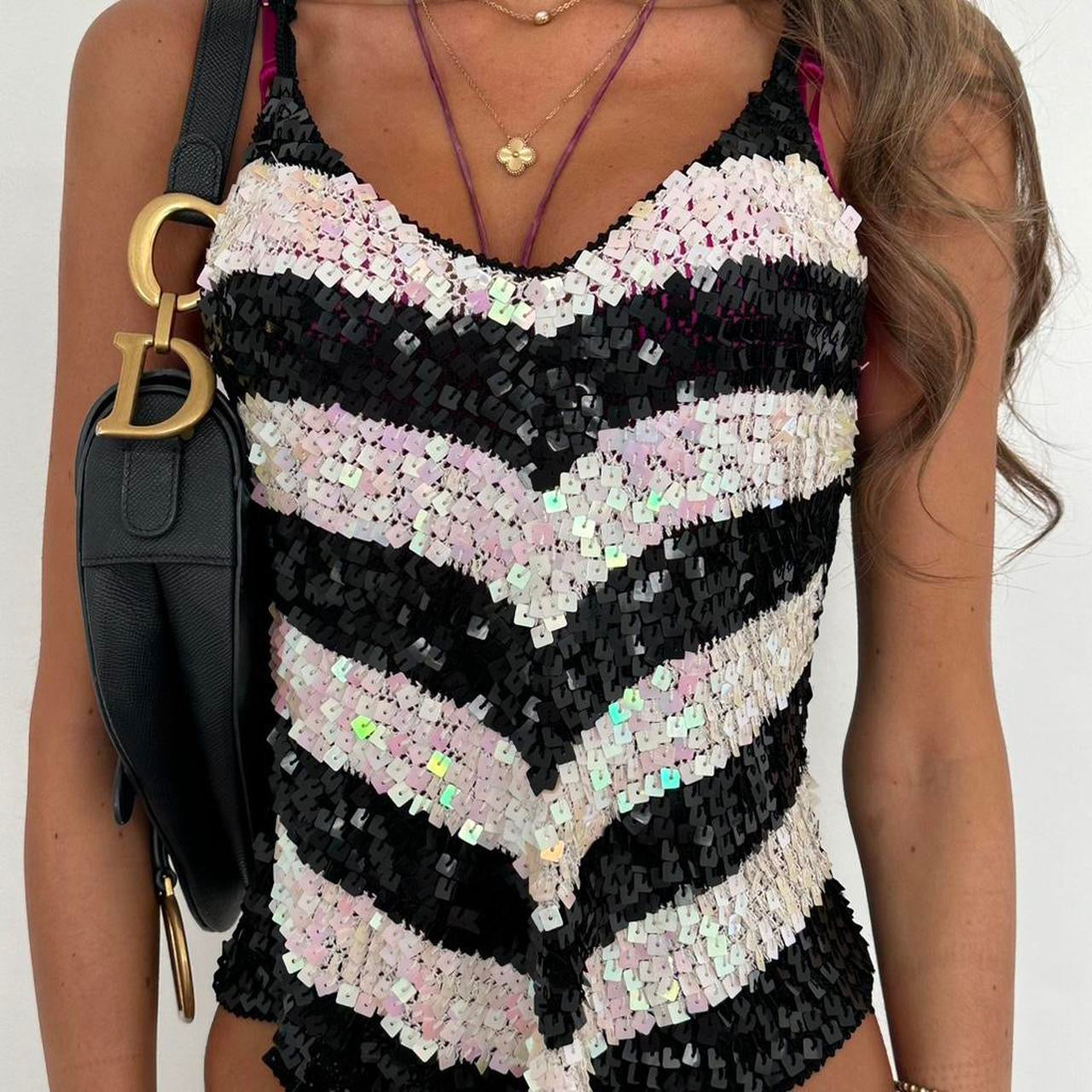 Vintage 2000’s sequin cami top
