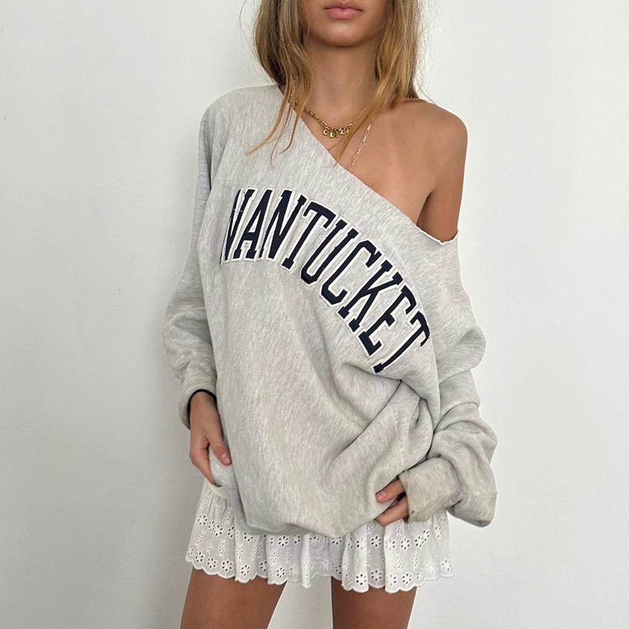 Vintage Nantucket grey sweatshirt   East coast girl aesthetic ⚓️ ⛵️🦞🪻