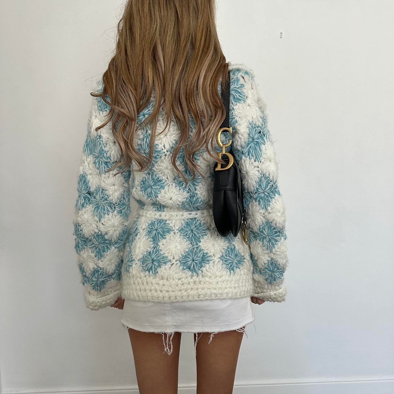 Vintage 2000’s chunky knit crochet cardigan/jacket