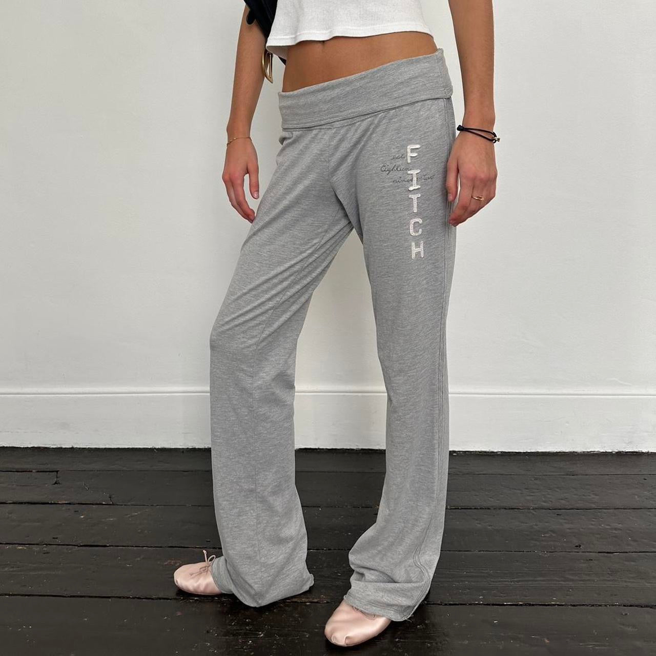 Vintage early 2000s Abercrombie and Fitch grey yoga pants