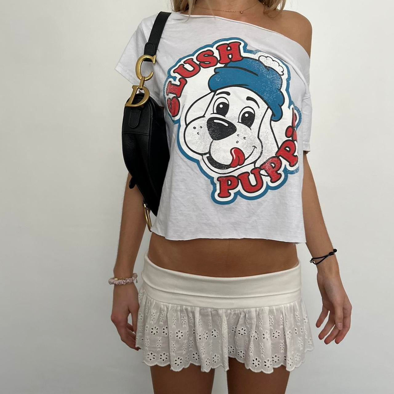 Vintage Slush Puppy off the shoulder tee