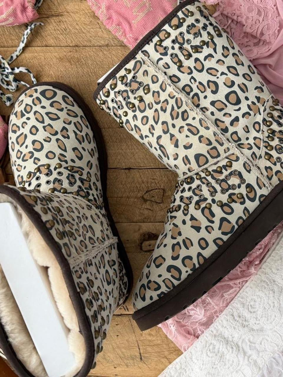 Vintage 2010 Jimmy Choo leopard print X Ugg boots