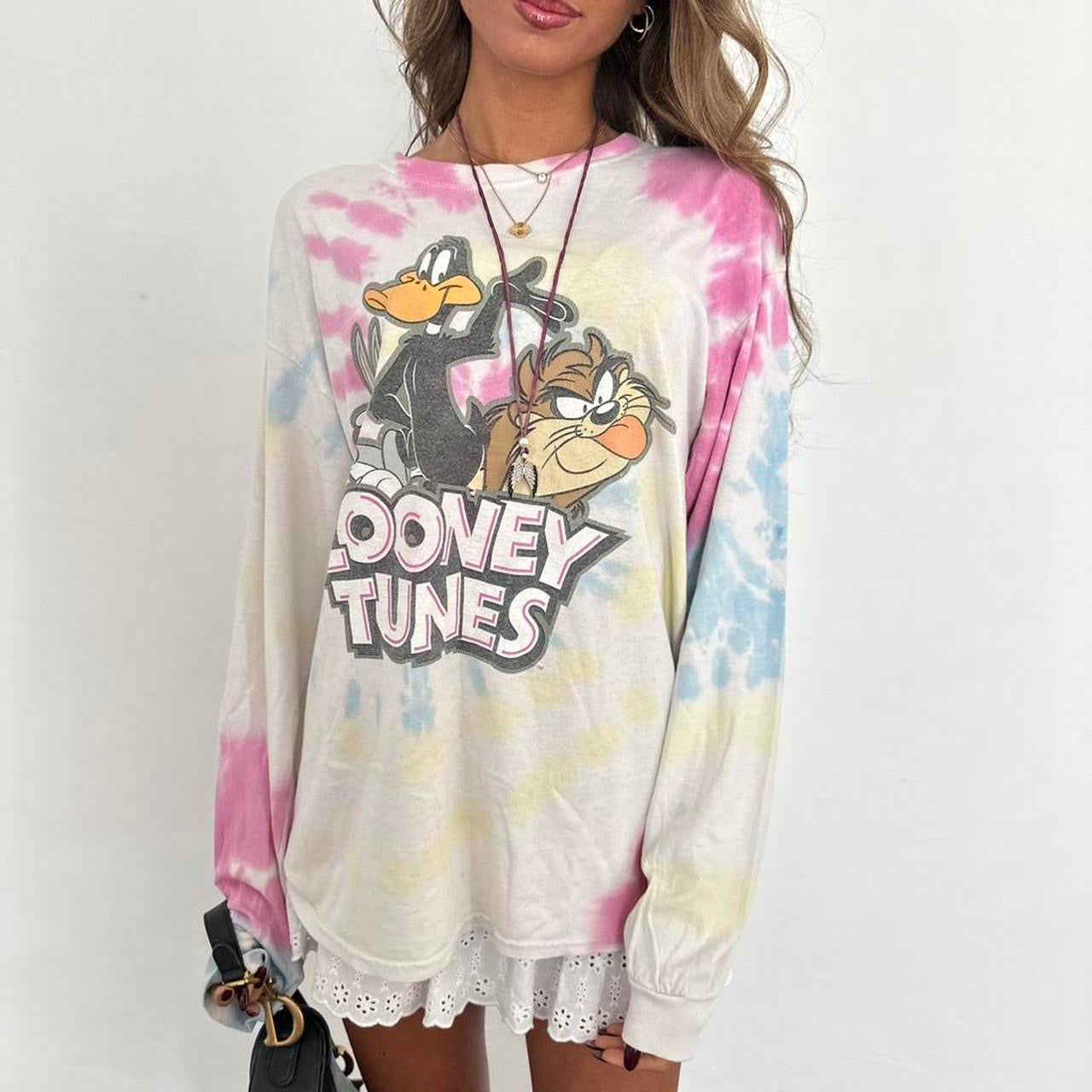 Vintage rare tie dye looney tunes top
