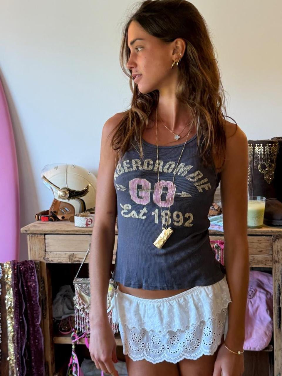 Vintage 90s Abercrombie & Fitch graphic tank top