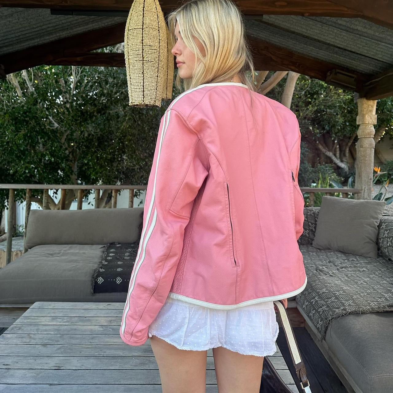 Vintage pink leather jacket 💕