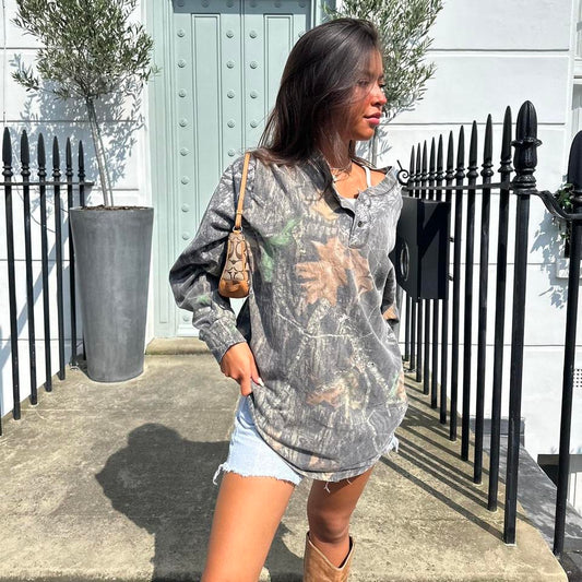 Vintage 90’s long sleeves camouflage top