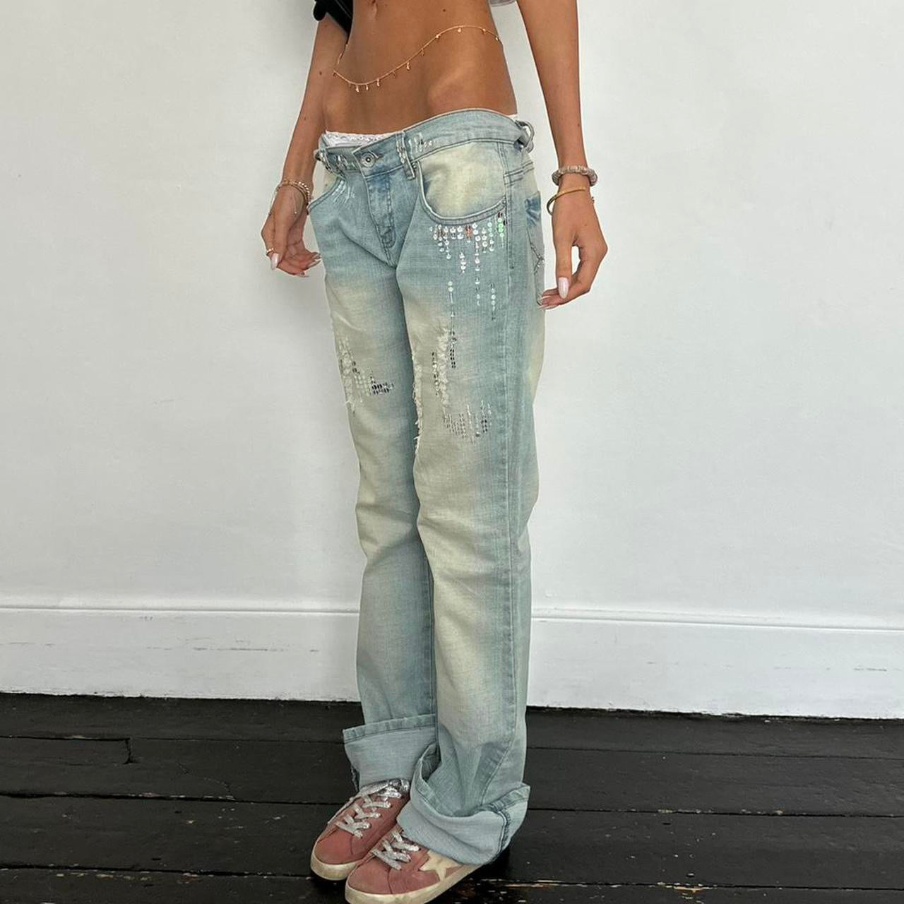 Vintage 00s sequin jeans