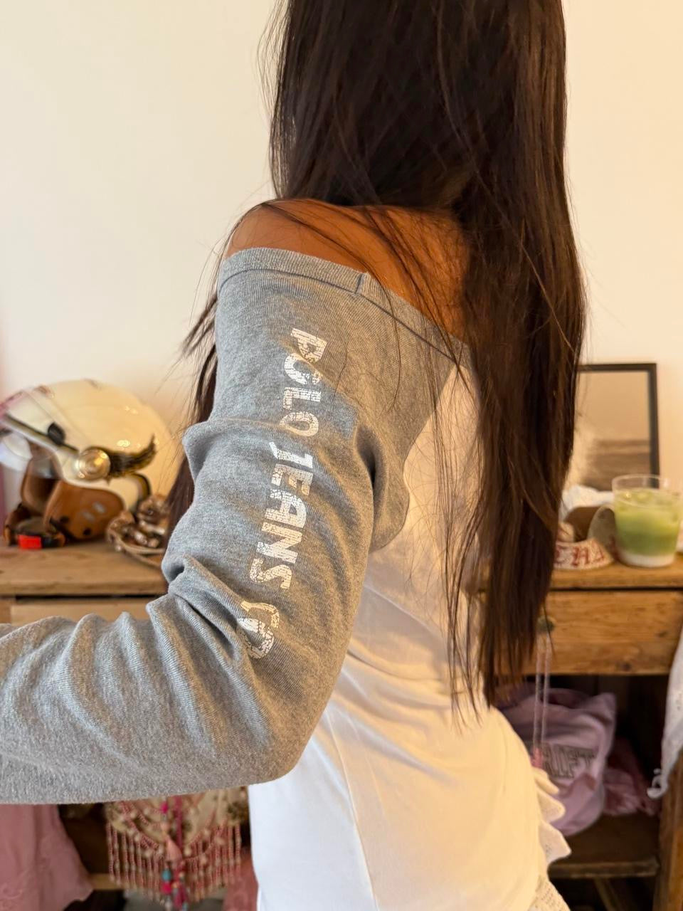 Vintage 00s Polo Jeans by Ralph Lauren long sleeve off the shoulder top