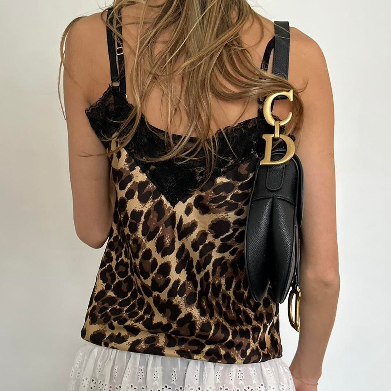 Vintage leopard print camisole top