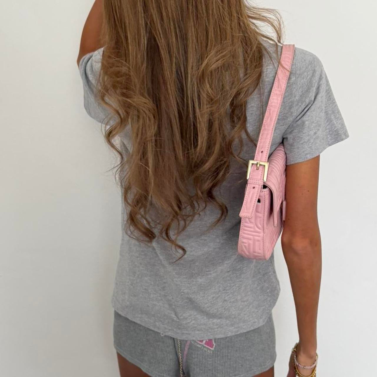 Vintage 00’s grey off the shoulder Polo Ralph Lauren top