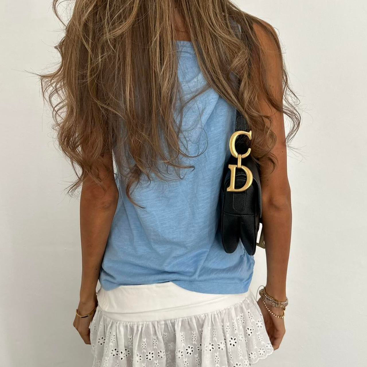 Vintage 2000’s graphic blue tank top