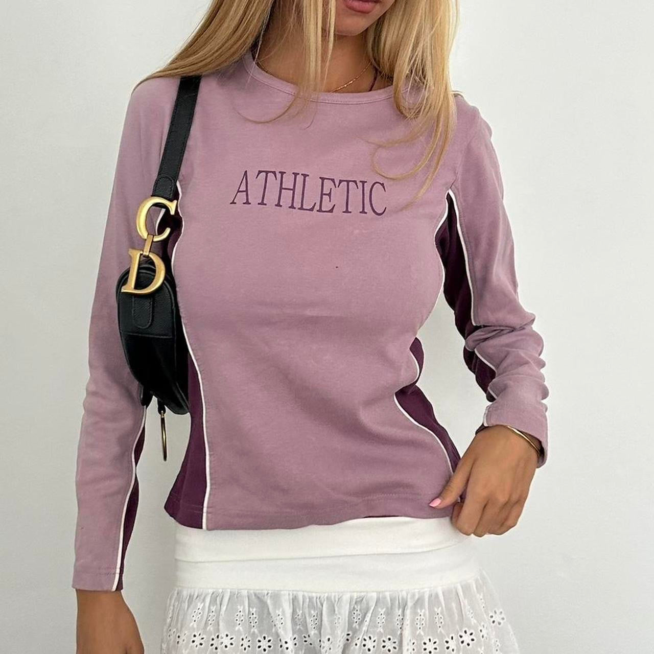 Vintage varsity athletic long sleeve top