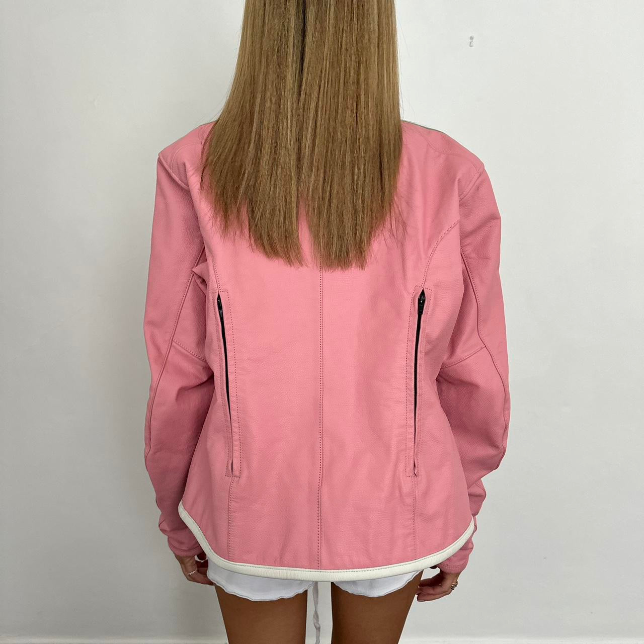 Vintage pink leather jacket 💕💕⭐️