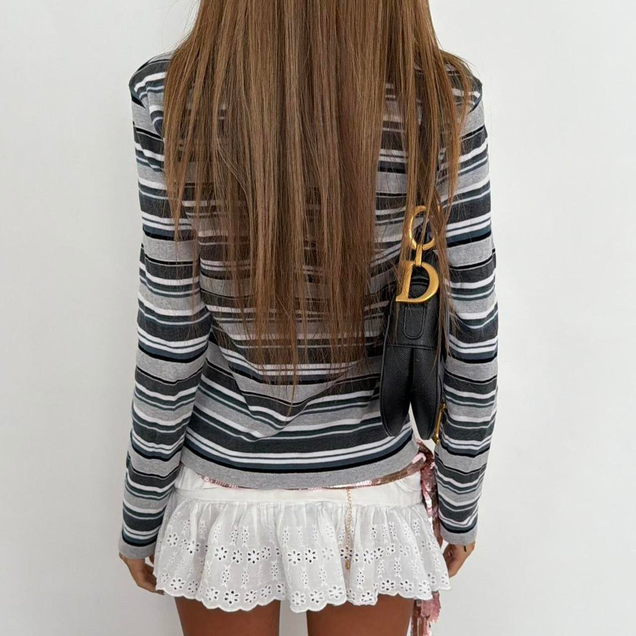 Vintage 00s soft striped long sleeve top