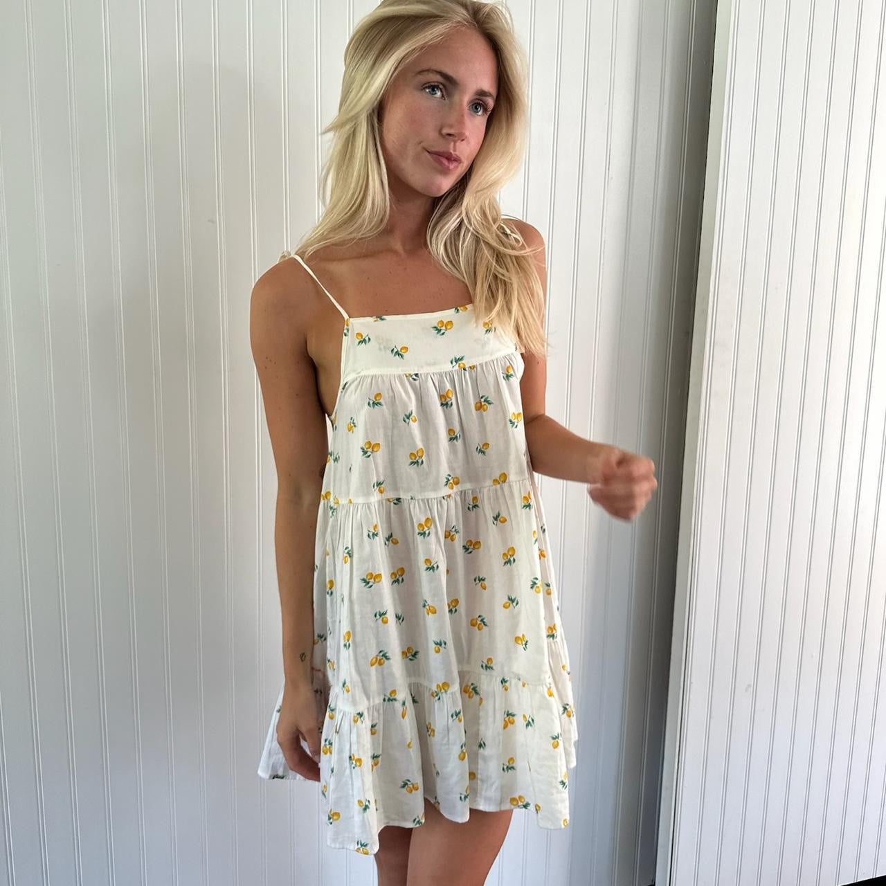 Vintage 90’s rare Victoria’s Secret lemon print dress