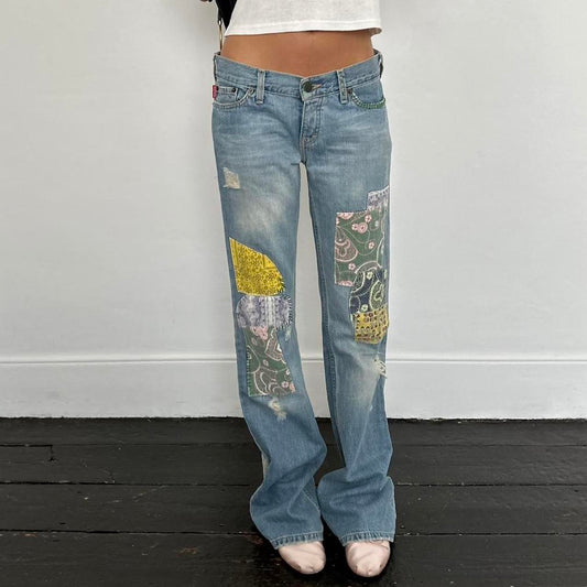 Vintage Hollister rare patchwork jeans