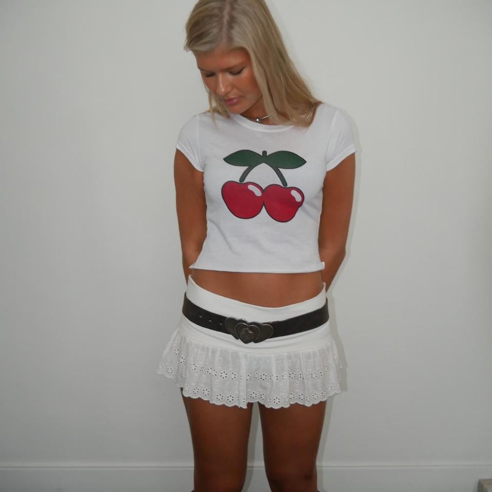 Vintage cherry baby tee