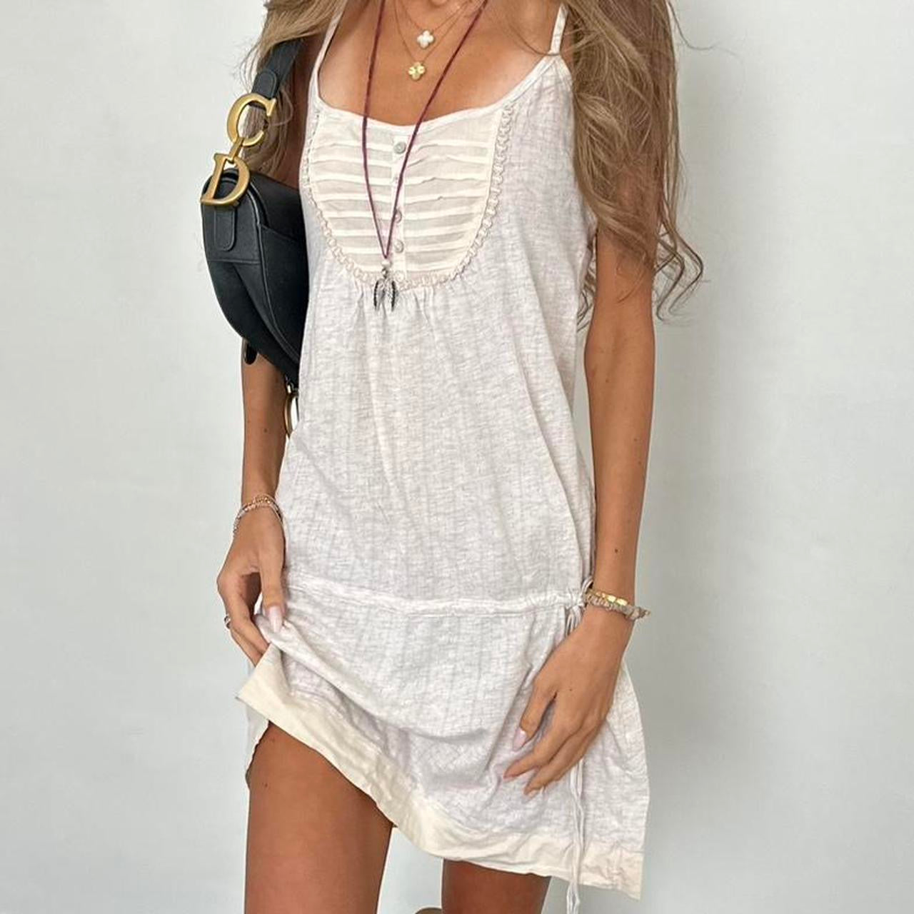Vintage 00s boho tie mini dress