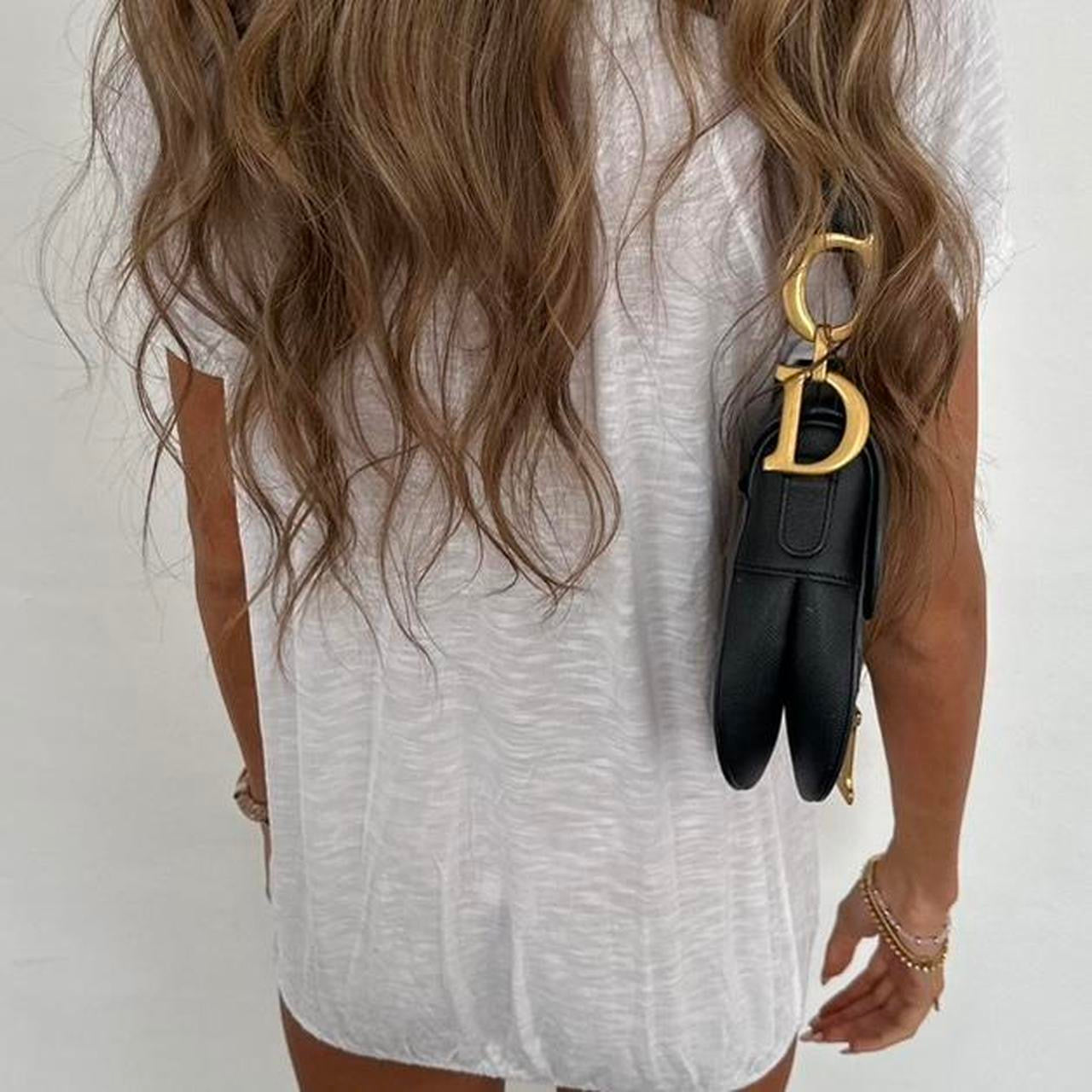 Vintage 2000s white butterfly mini dress/top
