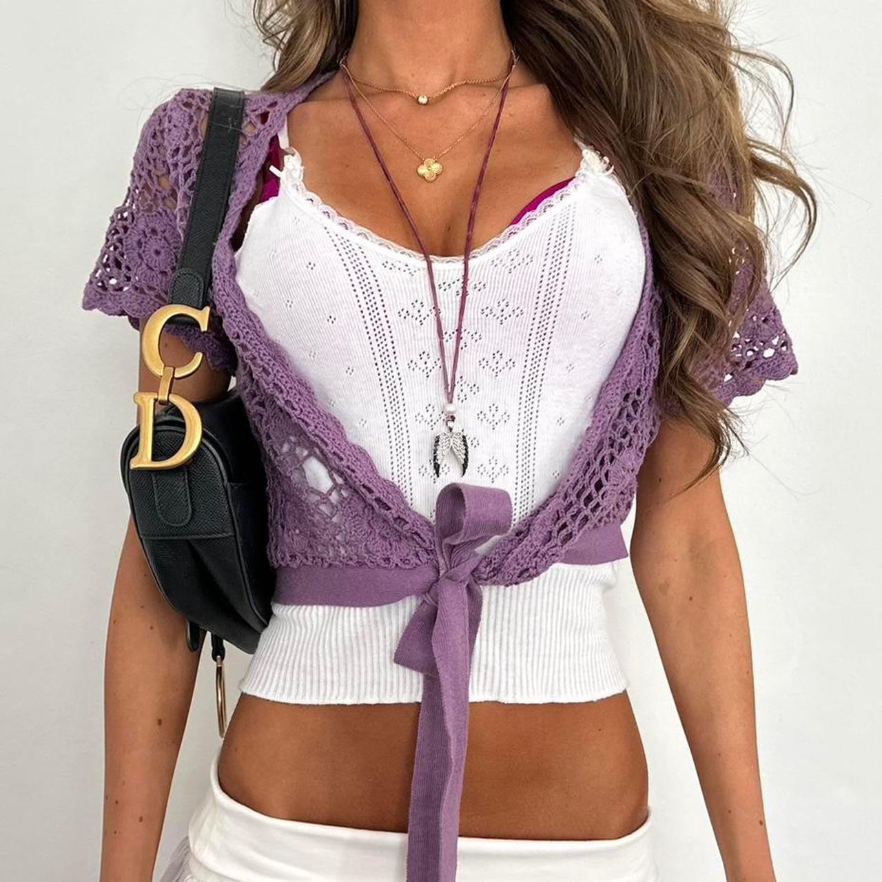 Vintage 2000s purple cardigan top