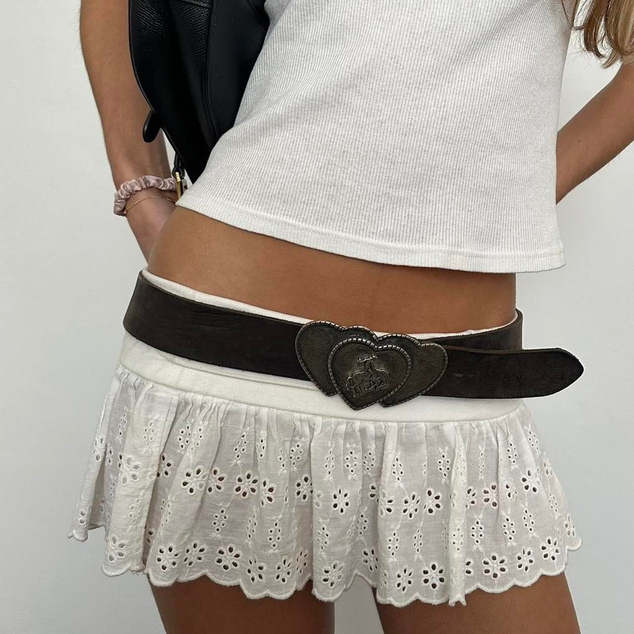 Vintage heart classic western belt