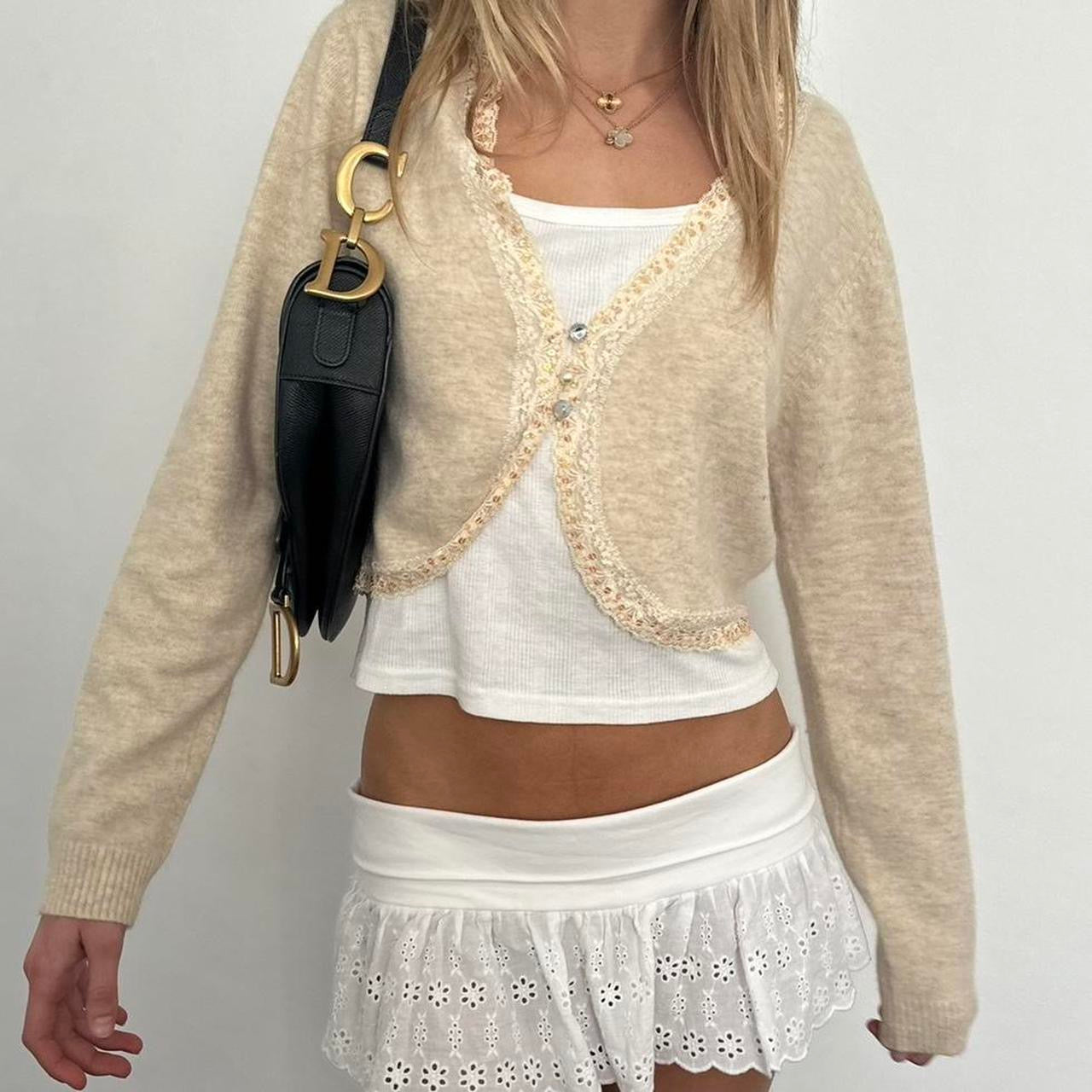 Vintage 90’s cream boho cardigan