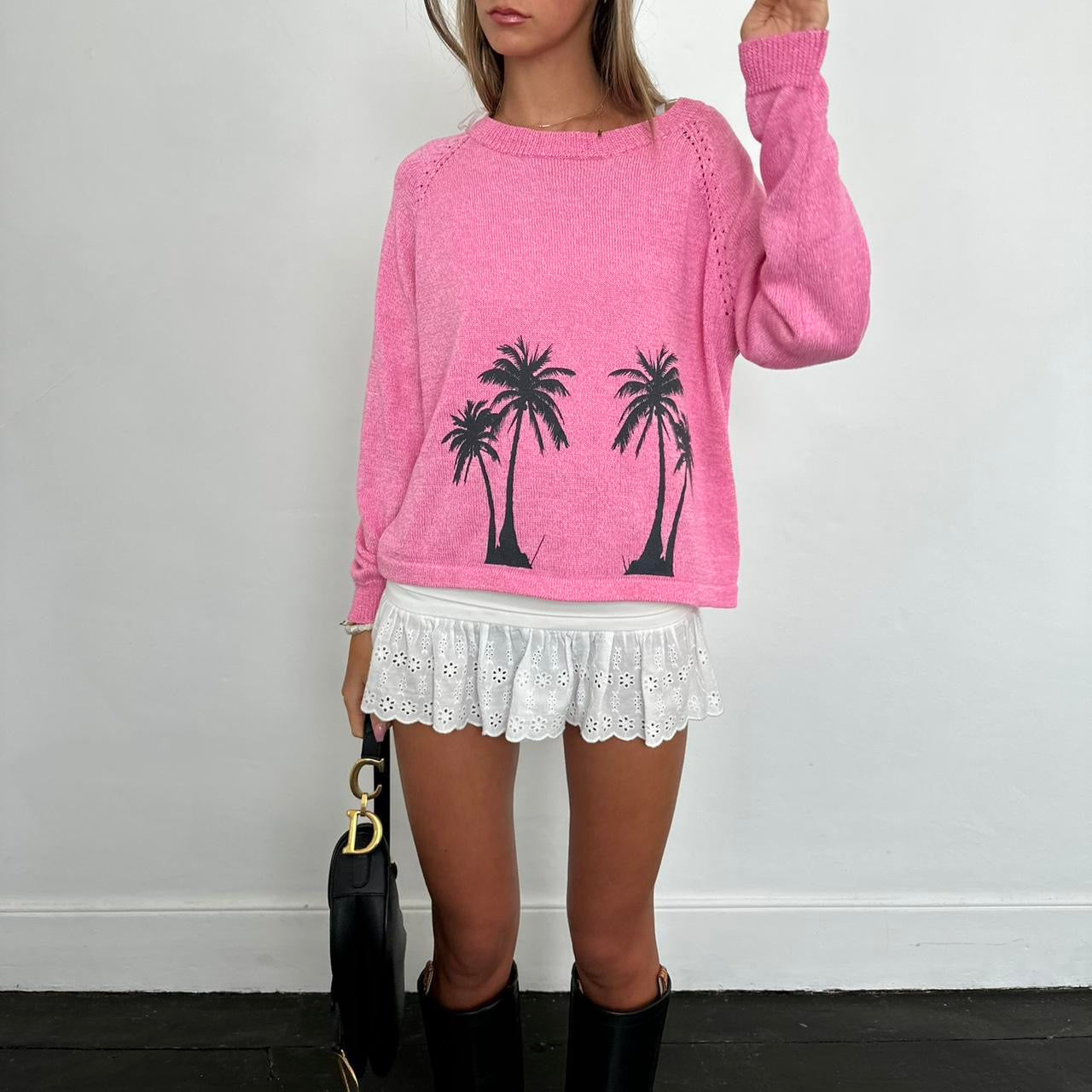 Vintage knitted palm tree sweater