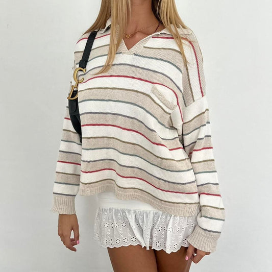 Vintage 2000’s striped knit sweater top