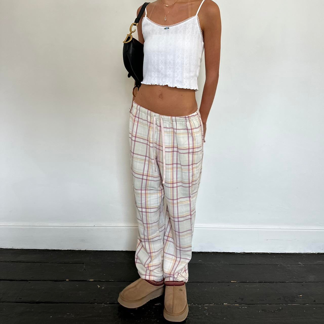 Vintage pastel plaid pants