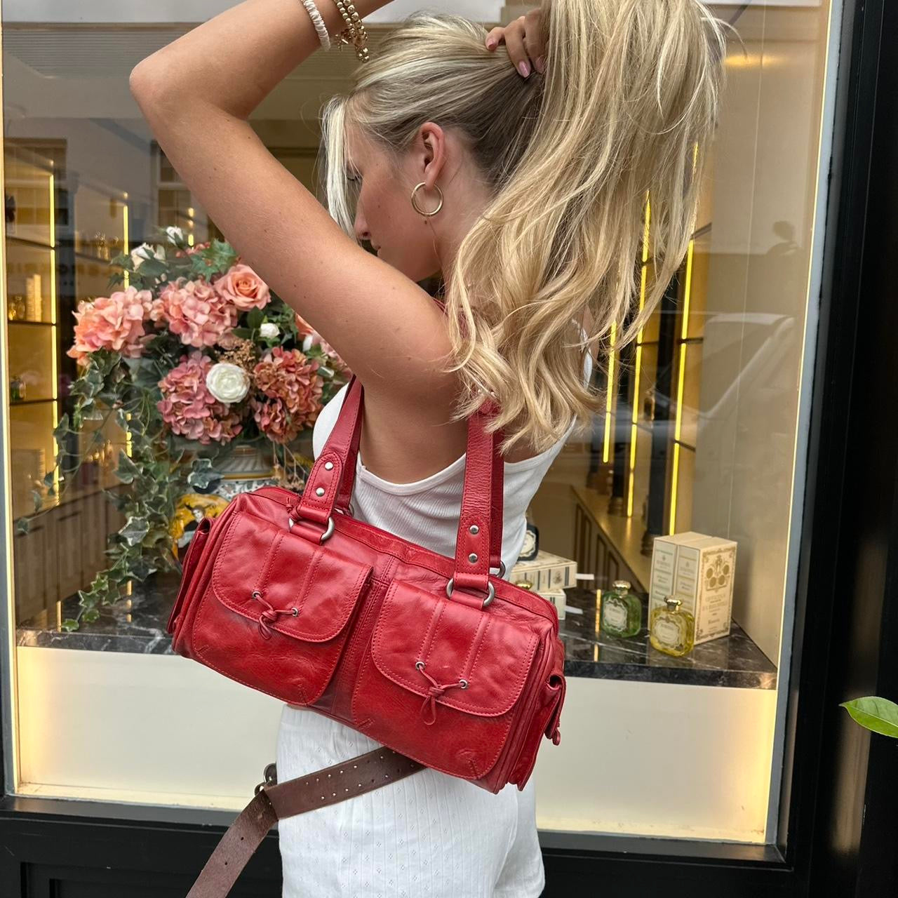 Vintage red shoulder bag 🍒🍓