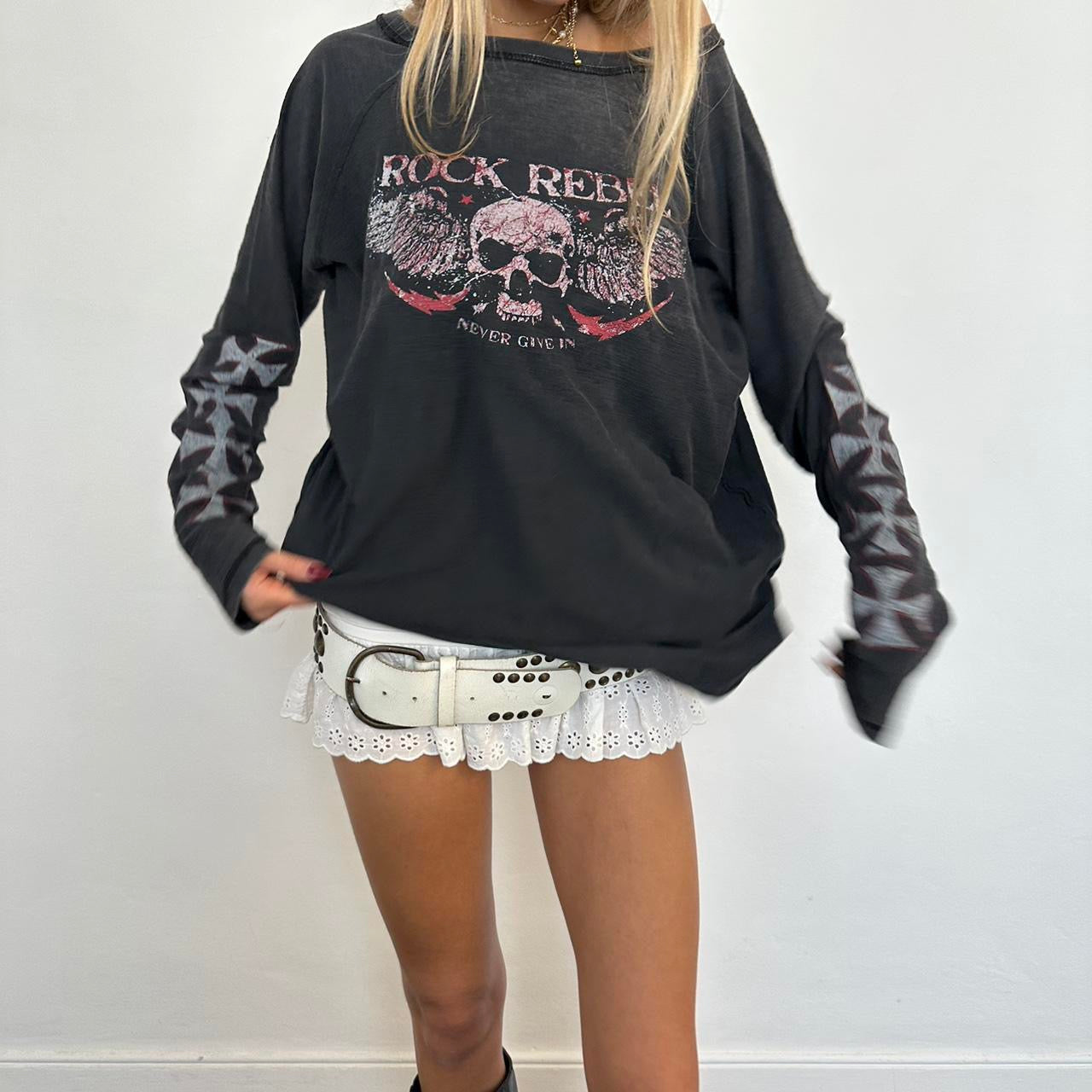 Vintage rock grunge long sleeve top