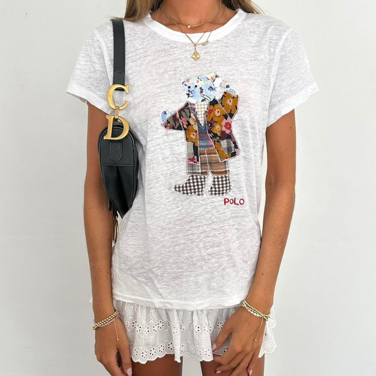 Vintage Ralph Lauren patchwork teddy bear top