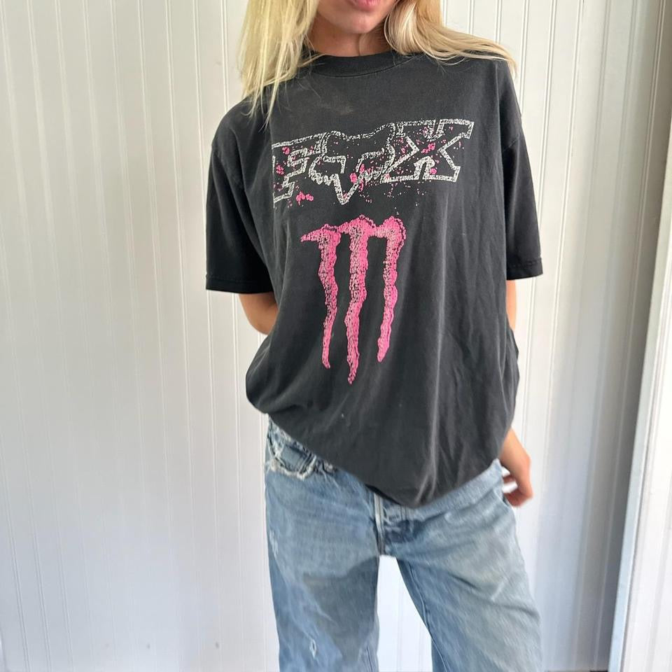 Vintage rare Monsters pink top