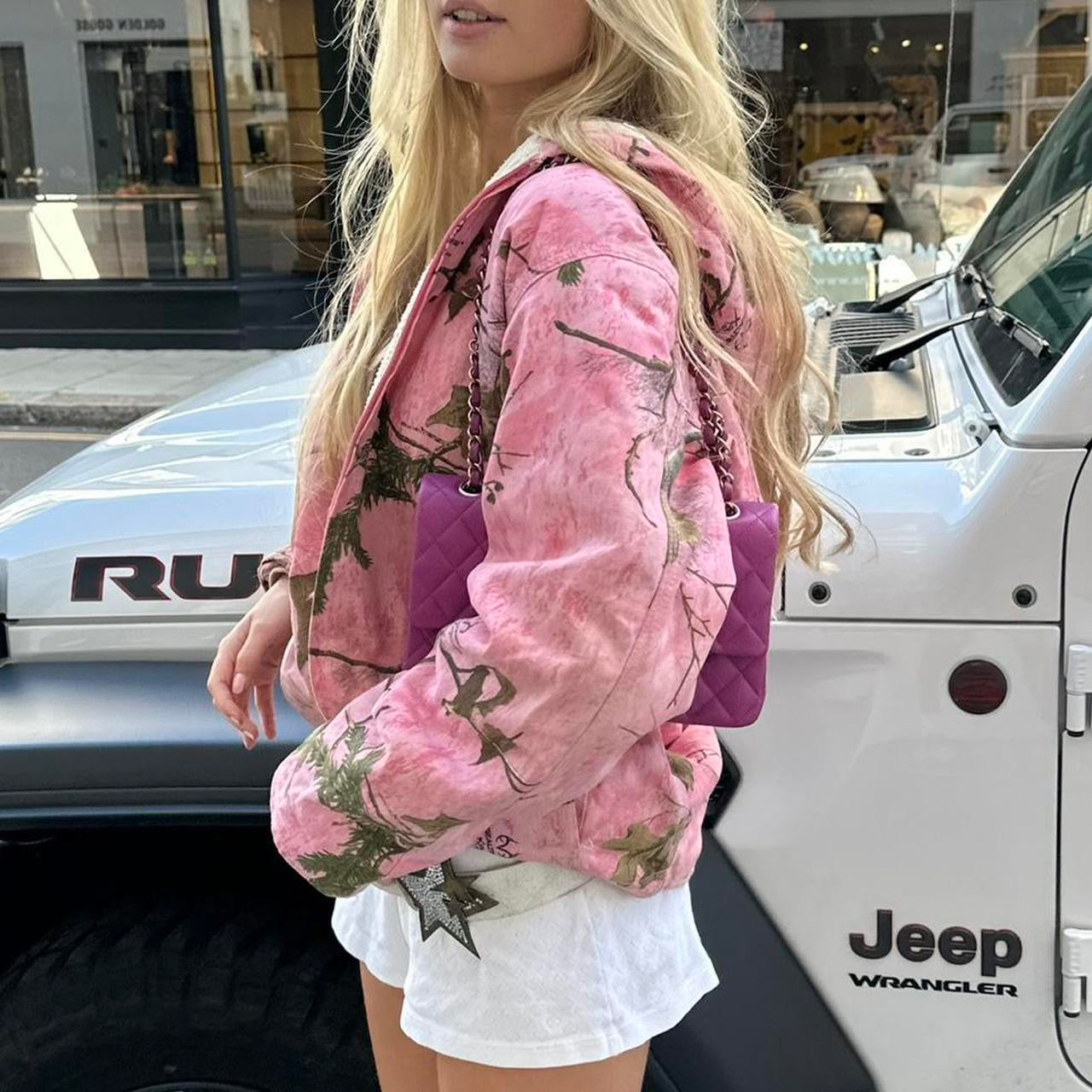 Vintage 90’s pink camouflage workwear jacket