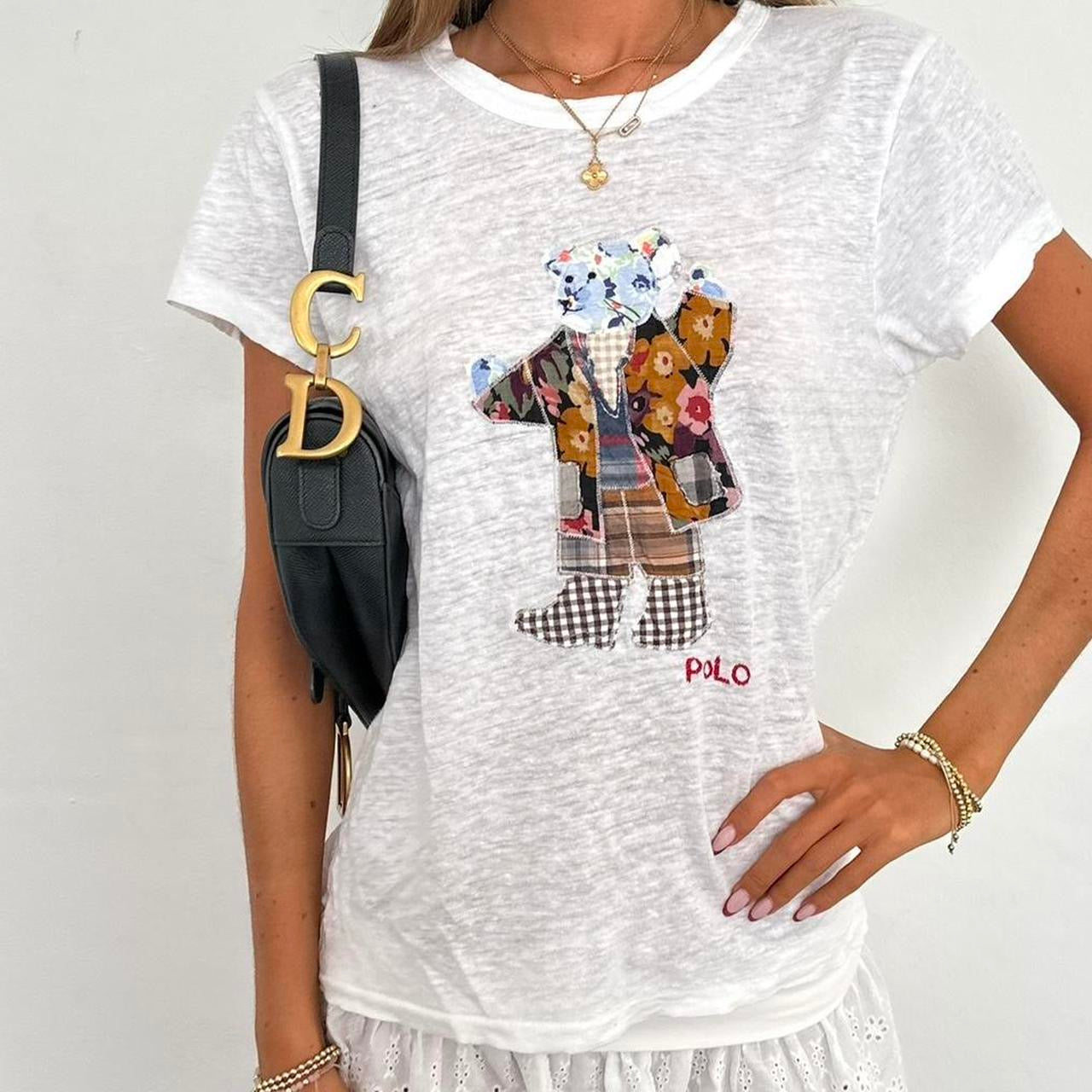 Vintage Ralph Lauren patchwork teddy bear top