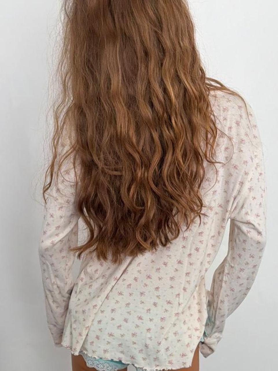 Vintage 90’s Ralph Lauren long sleeve floral wallpaper top