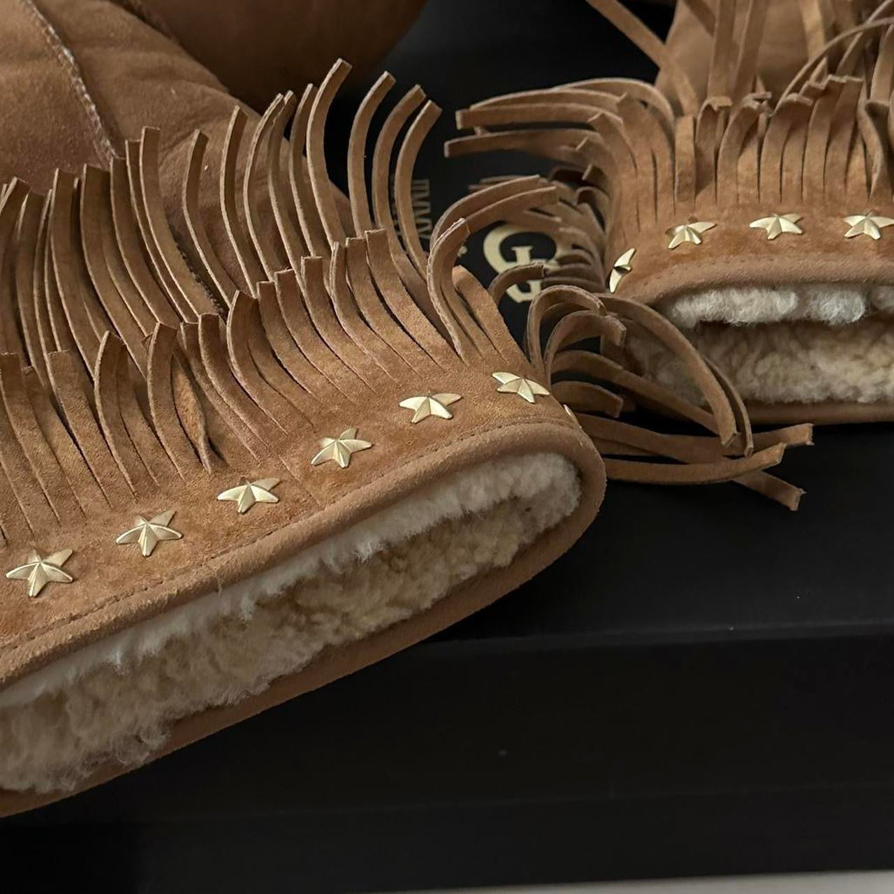 Vintage chestnut 2010 Jimmy Choo X Ugg boots – Chelsea Thrift