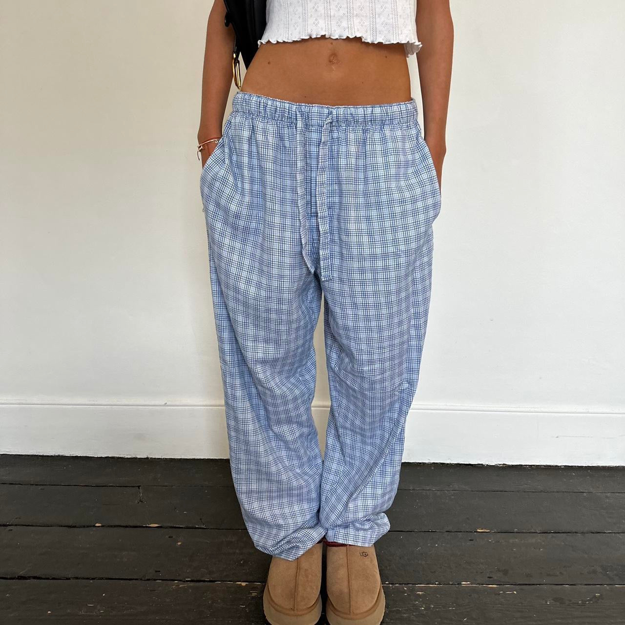 Vintage blue plaid pants 🩵