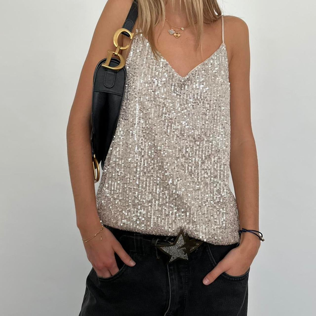 Vintage sequin embellished top