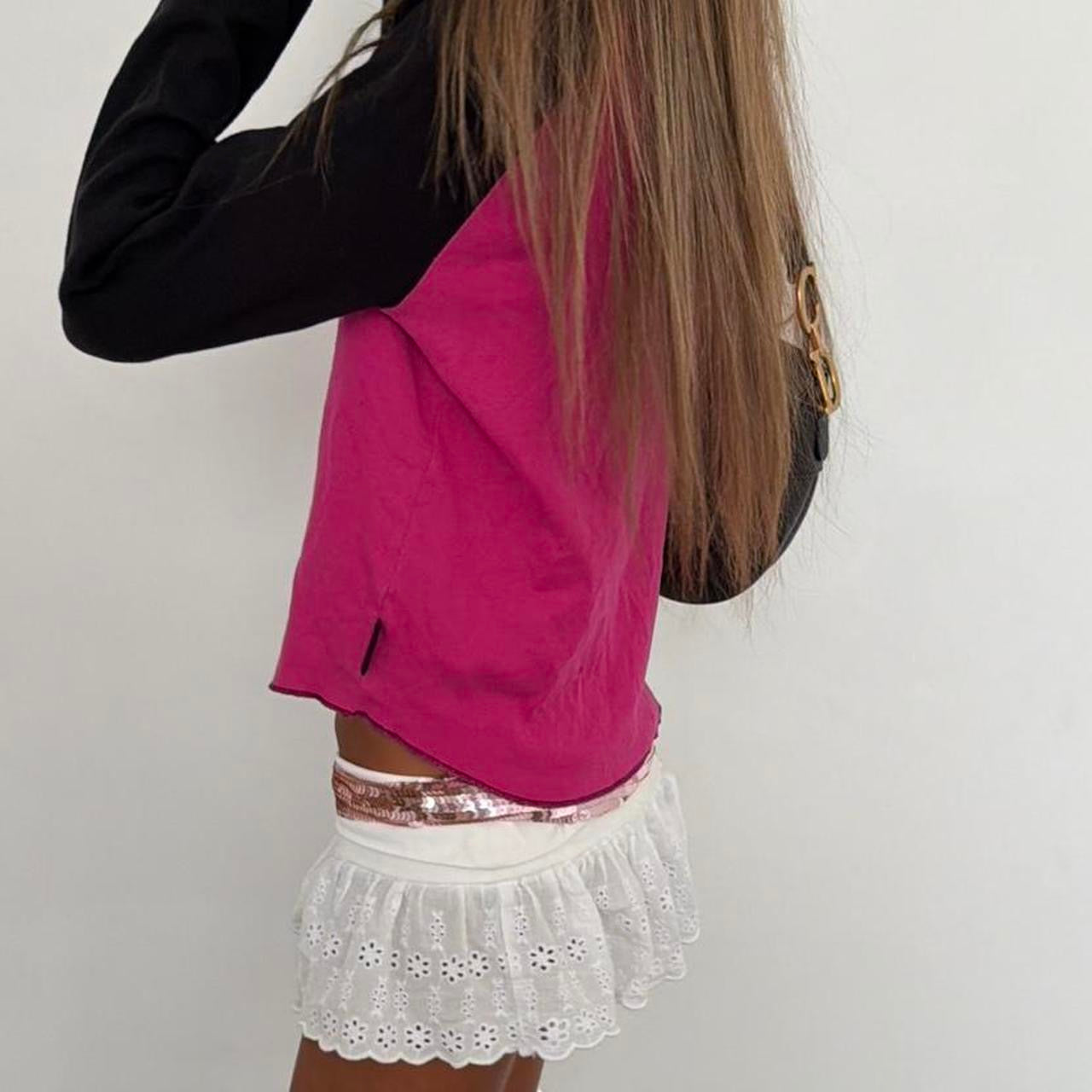 Vintage 00s Ralph Lauren rare pink & black long sleeve top