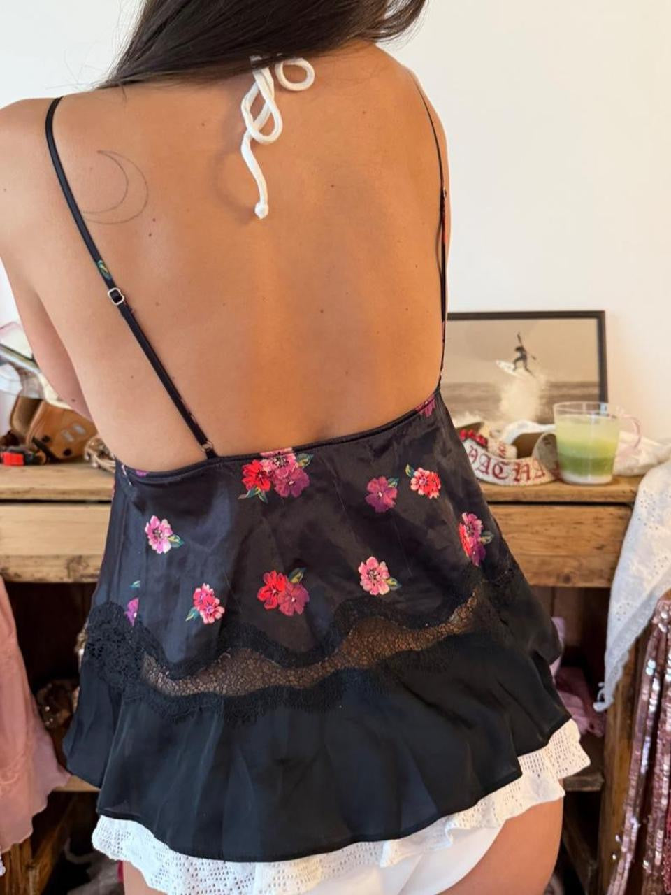 Vintage 00’s Victoria’s Secret open front floral delicate top