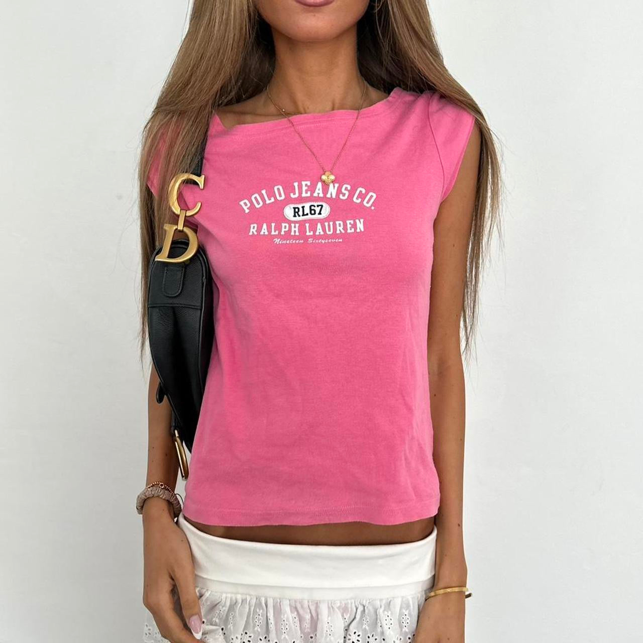 Vintage 2000’s Polo Ralph Lauren pink baby tee