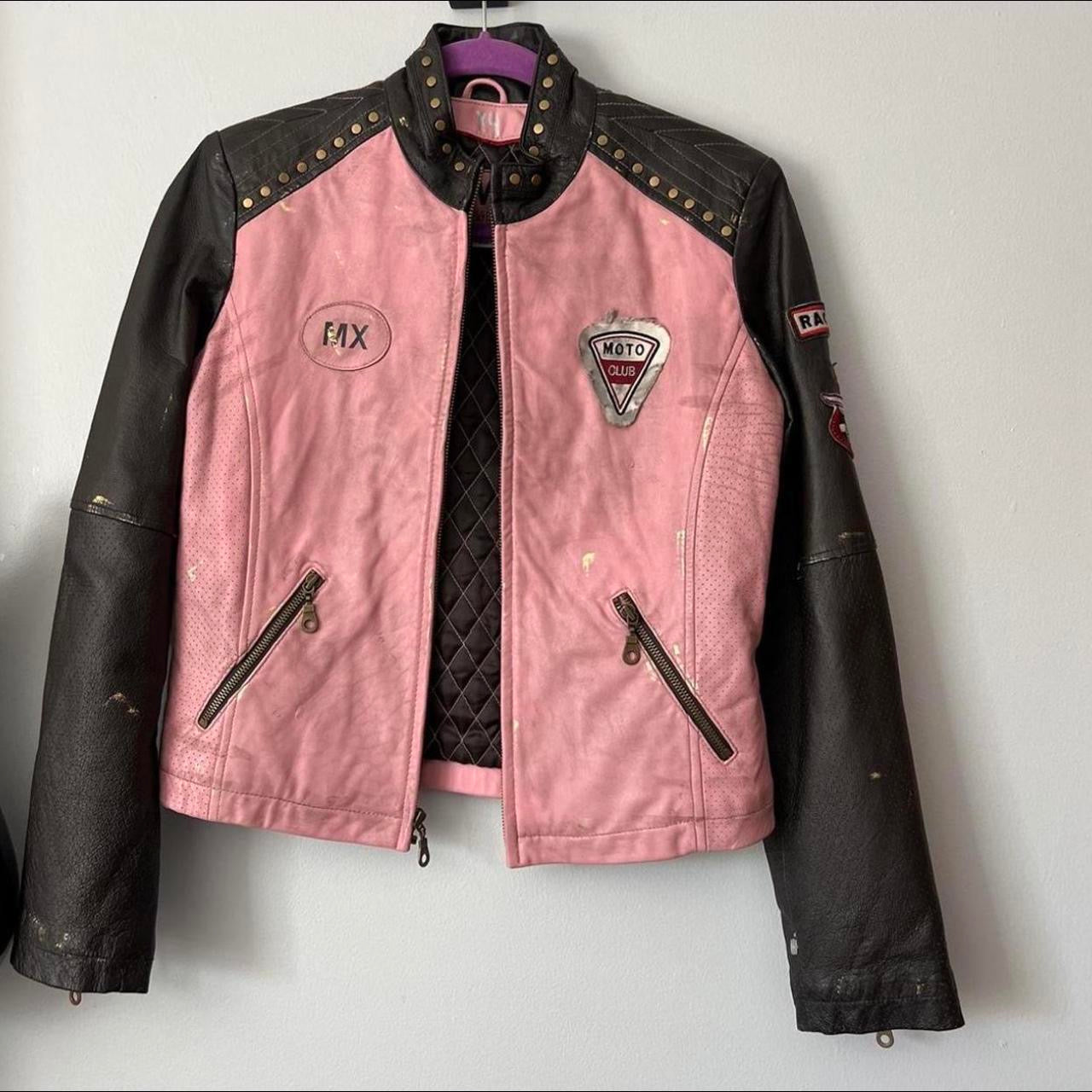 Vintage 90s motorcycle leather jacket